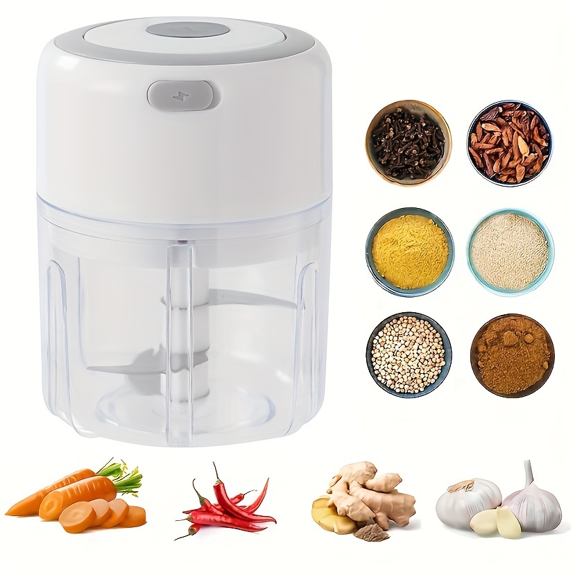 

1pc, Electric Mini Food Chopper, Portable Food Processor, Vegetable Chopper Onion Mincer, Cordless Meat Grinder With Usb Charging For Vegetable, Pepper, Onion, Seasoning, Nuts,