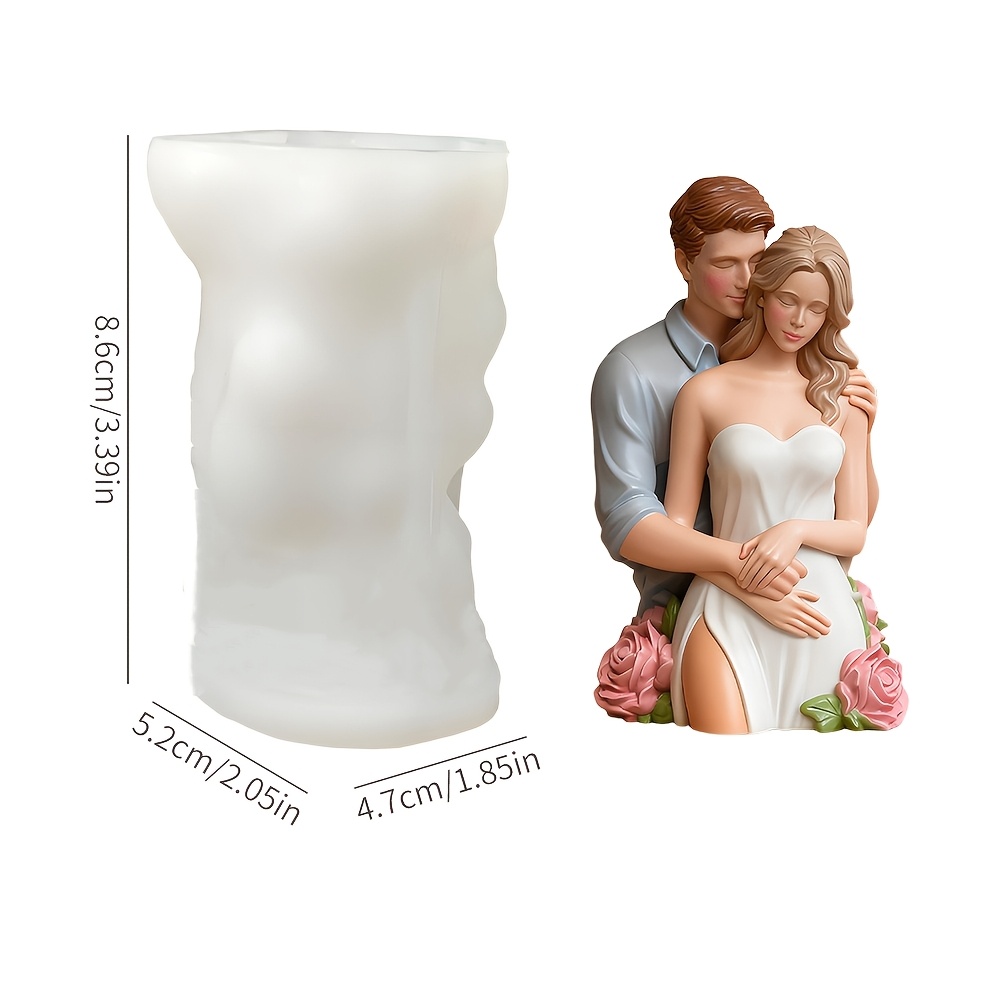E-shop Kerzenform, Rosen Valentinstags-Kerzenform Stück Brust Desktop Ornament Premium Gips Silikonform, geeignet für Geburtstage, Hochzeiten,