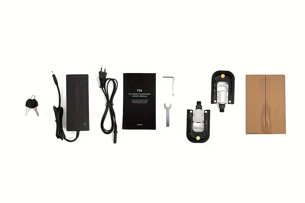 Opvouwbare Elektrische Fiets voor Volwassenen & Tieners van DYU 40.64 cm - 250W 36V 10Ah Lithium Batterij, 24 km/u Stadse-Cyclusfiets met Dubbele Voeding (Batterij/AC), Aluminium Frame, Schijfremmen & Achterdrager - Zwart, Opvouwbare Elektrische Fiets, Strak Ontwerp, Stevige Wielen