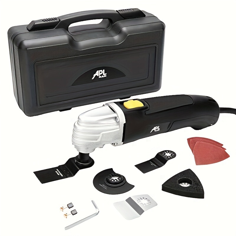 

Multi Purpose Oscillating Tool, 1.6-amp Oscillating Multi Tool With 3.2° Angle, And 8 Pcs Accessories, Carrying Box