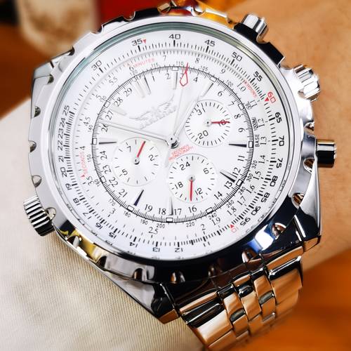 1pc of stylish sports watches for men from a top brand featuring date display with small ideal for business and automatic mechanical functions perfect wristwatch gifts without battery
