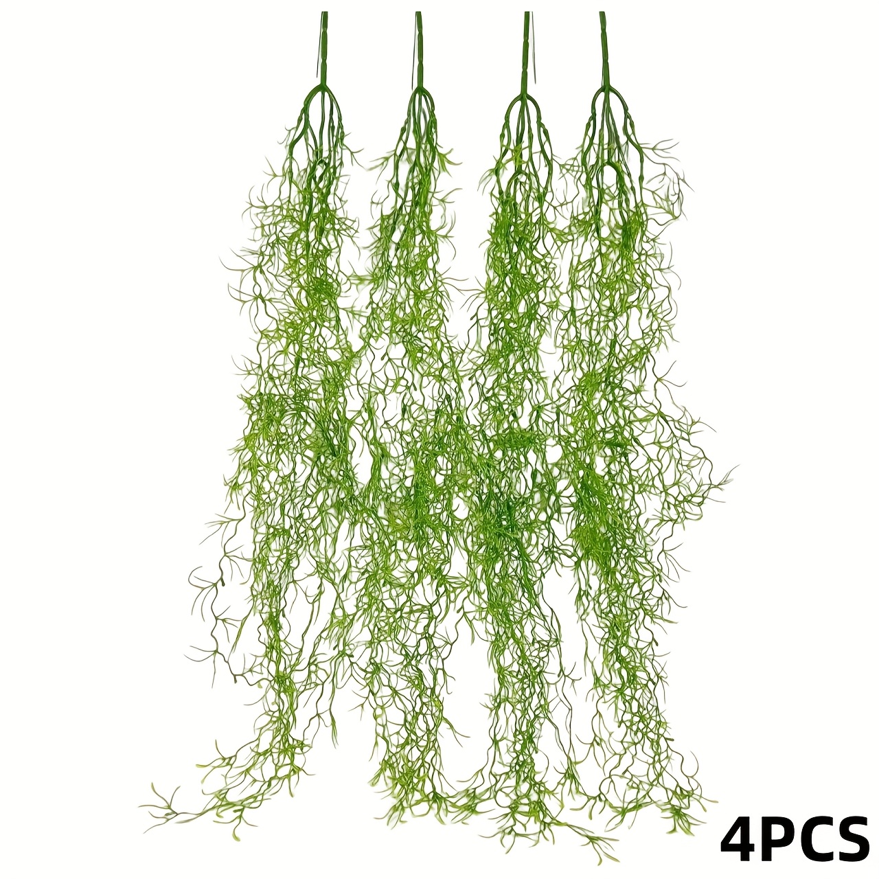 4pcs Outdoor Uv-resistant Artificial Ivy Plants, Air Grass, Green Vines, Hanging Decorations, Beard, Home Garden Decor
