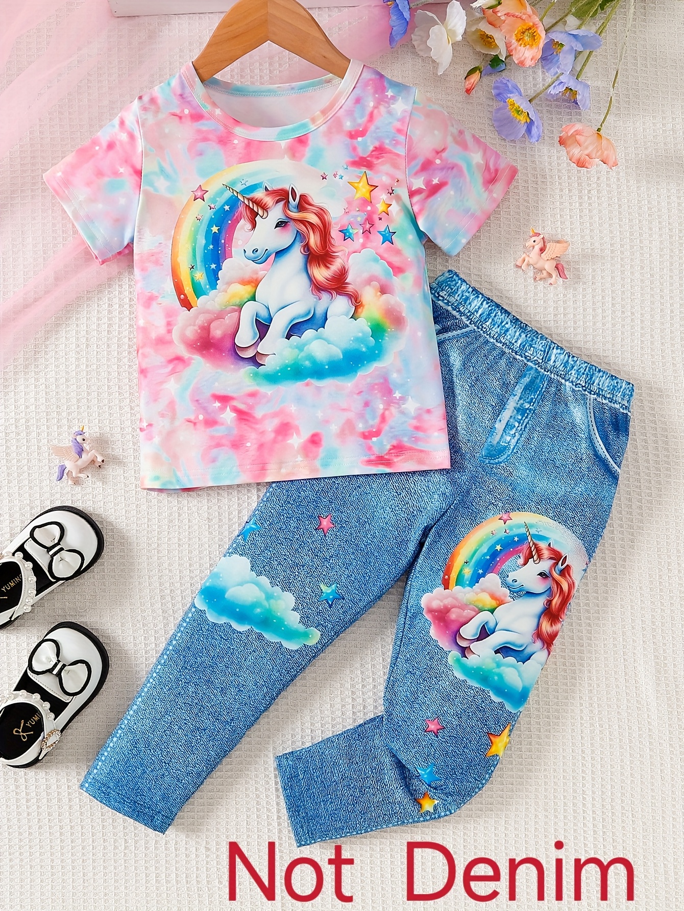 Ropa Pantalones De Unicornio Para NiÃ±as Conjuntos Para Niña