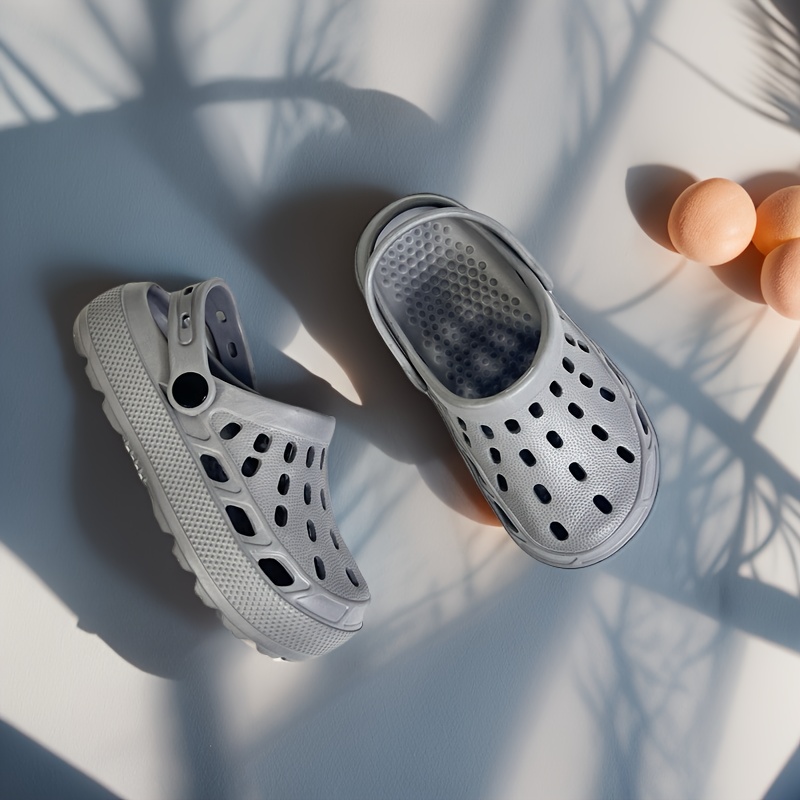 E-shop Neue einfarbige Clogs mit dicker Sohle für Kinder, Jugendliche, Strand, atmungsaktiv, leicht, für drinnen/draußen, Säuglings-