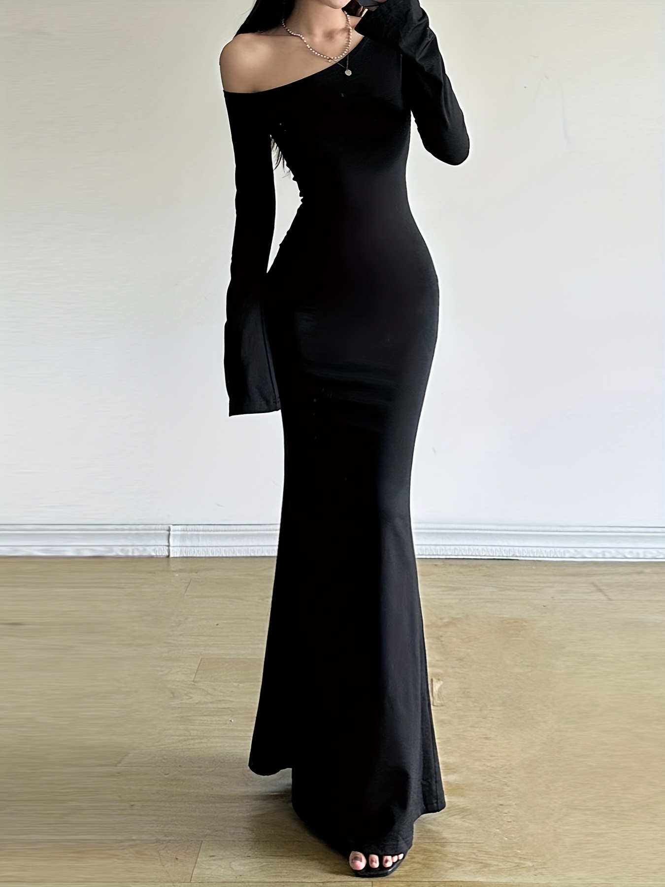 elegant one shoulder fishtail long dress - Temu Kuwait