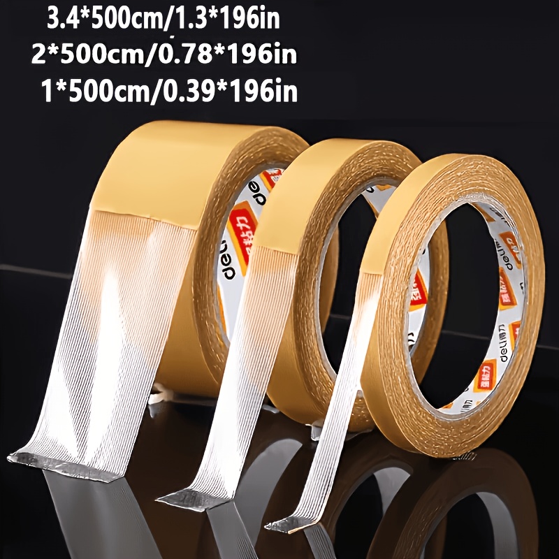 Image of 3 Rolls Of Strong Adhesive Fabric Tape, Seamless Hem Tape, Suitable For Fabric Clothing, No-sew Self-adhesive Fixing Patch