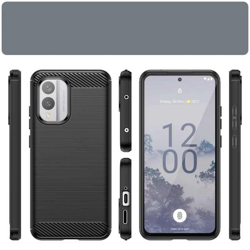 Custodia Per Nokia X10 / X20 – Cover Ultra Sottile In Fibra Di Carbonio E TPU – Protezione Anti-Urto – Blu Scuro