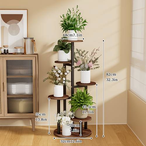 1pc flower stand wooden indoor outdoor plant stand plant stairs plant shelf flower stairs outdoor 5 6 tier balcony decoration ideal for gardens and living room corners modern decorative flower pot display stand patio decoration