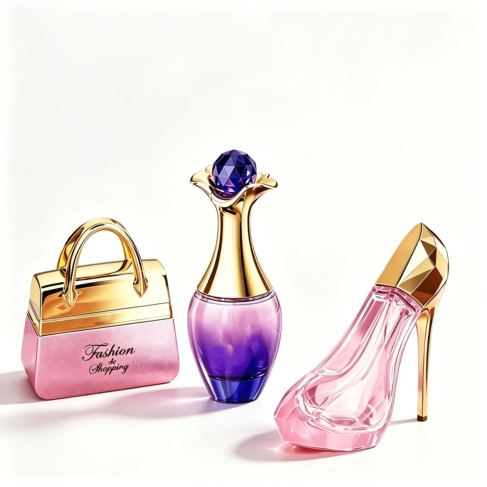 Image of 3pcs Romantic Luxury Women's Perfume Set Featuring Shaped Bottles And Long-lasting Fragrance. Well For Personal Use Or Gifts On Christmas, Halloween, New Year, Valentine's Day, And Other Festivals