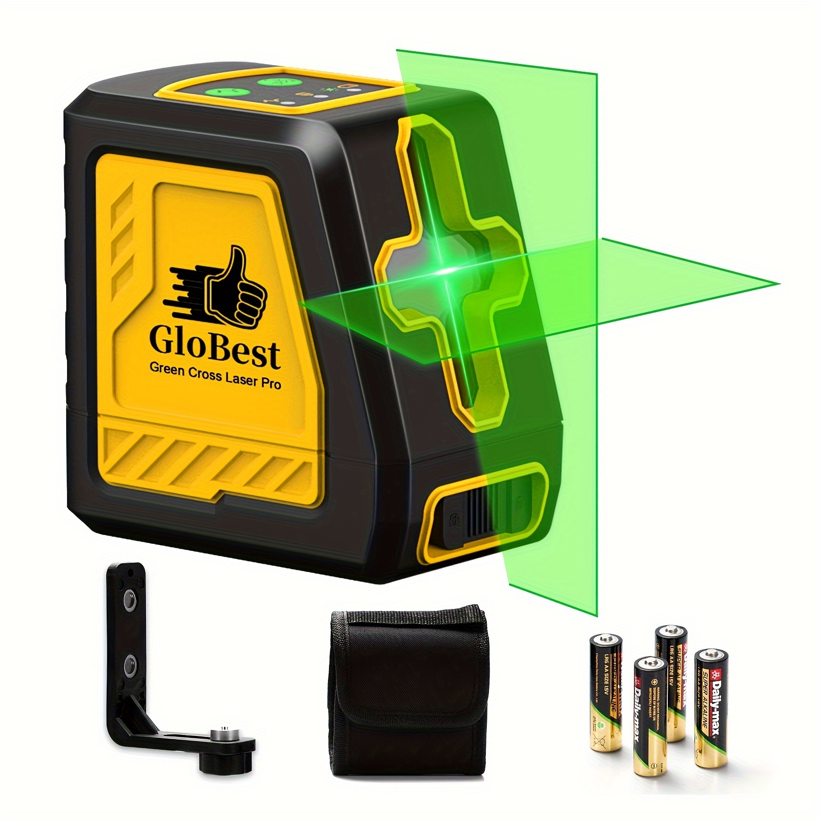 

Laser Level, 100ft/30m Self Leveling Line Lasers, Green Beam Leveler Tool, With , Manual, Mode, With Magnetic Base And Battery