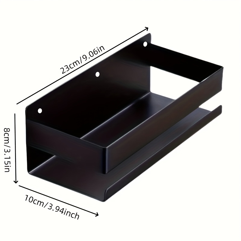 Image of 1 Modern Metal Wall-mounted Storage Rack - Space- Bathroom, Kitchen, Bedroom And Office Finishing Artifact - Anti-rust Shampoo, Toiletries And Necessities Rack, Shower Rack, Utility Racks