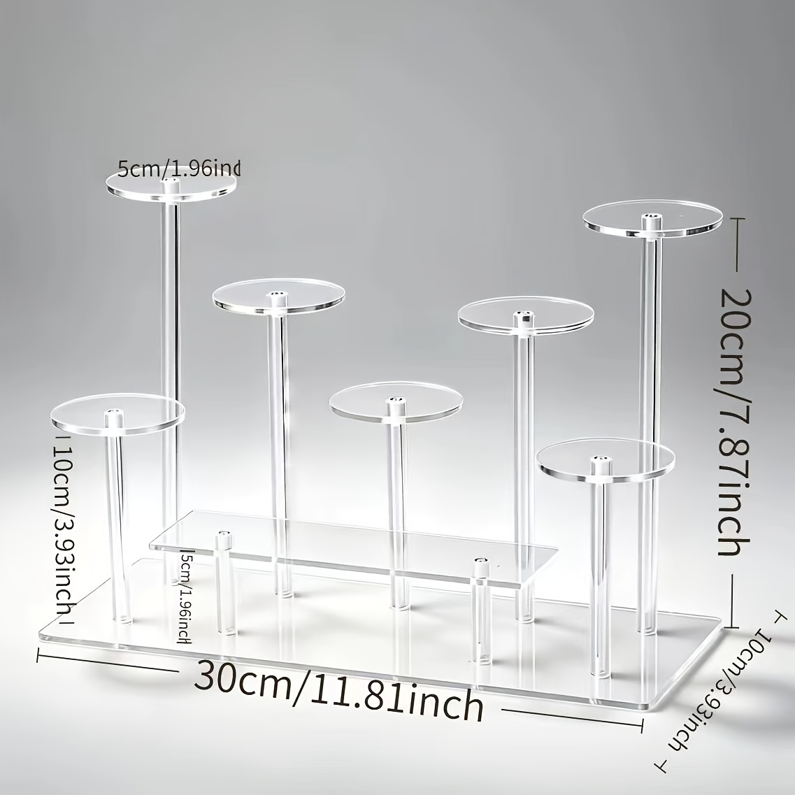 Acrylic Holiday Shelf Bedroom Rice Perfume Storage Home Sample Round Transparent Figure Shelf: retailer-supplied image