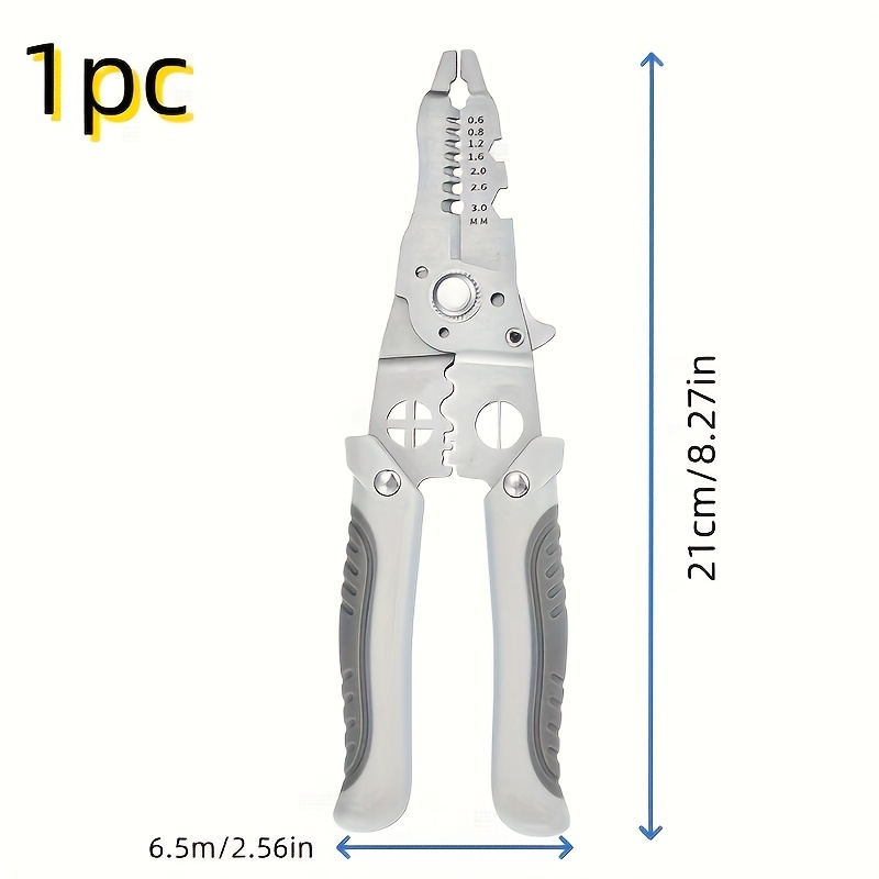 1  function wire stripper 9 in 1 versatile electricians pliers wire cutter stripping tool crimping tool metal cutter manual industrial pliers professional stainless steel wire stripper and crimper for wiring cutting crimping ideal for   use Product details 7