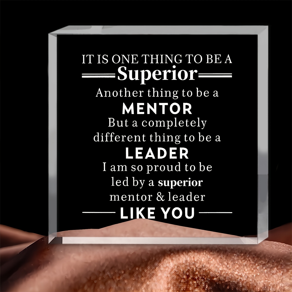 TEMU Stylish Acrylic Keepsakes For The Office, Perfect As Appreciation Gifts For Birthdays, Christmas, Or To Honor A Mentor Or Leader. Ideal For