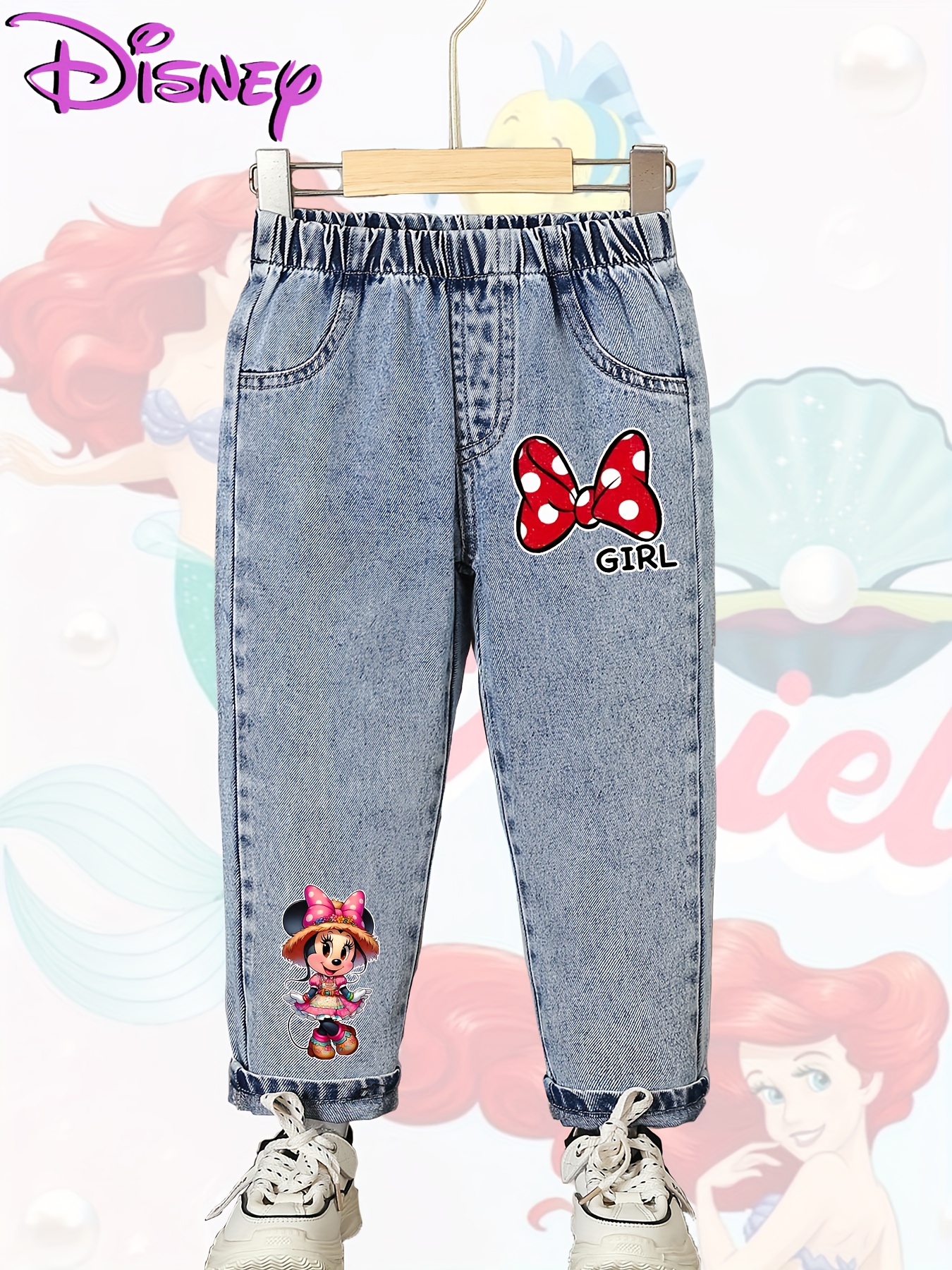 fashionable print girls' single piece jeans Temu Bahrain