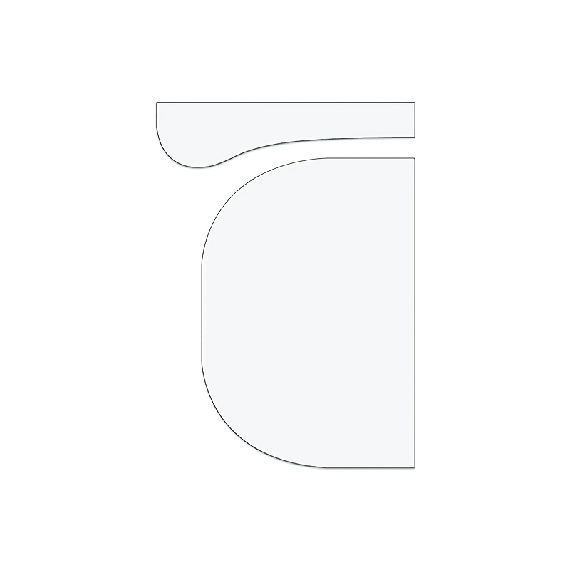 TEMU 2pcs/set Oval Cosmetic Bag Sewing Templates, Storage Pouch And Zipper Bag Quilting Stencils, Durable Milky White Pet Material, Handmade Storage