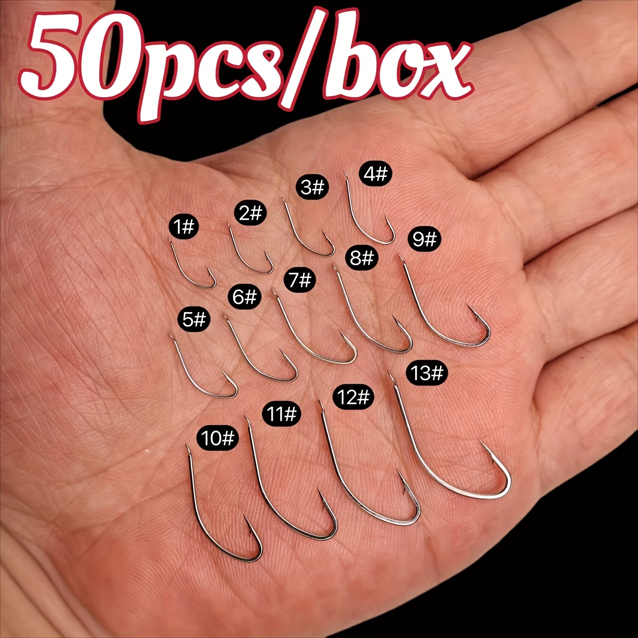 bulk sea fishing hooks 50pcs of * Fishing Hooks, Bulk Sea Fishing Hooks, Specifically * Catfish  And Carp, Long Handle Fishing Hooks