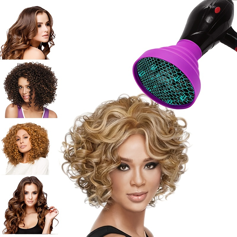

1pcs Universal Foldable Hair Dryer Diffuser Attachment - Curly Textured Hair Styling Tool For Enhanced Natural Curls, Unscented - Compatible With Most Hair Dryers