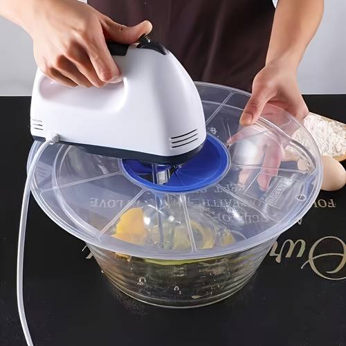 splash guard for household suitable for mixing eggs and flour prevents splattering designed for use with mixing bowls