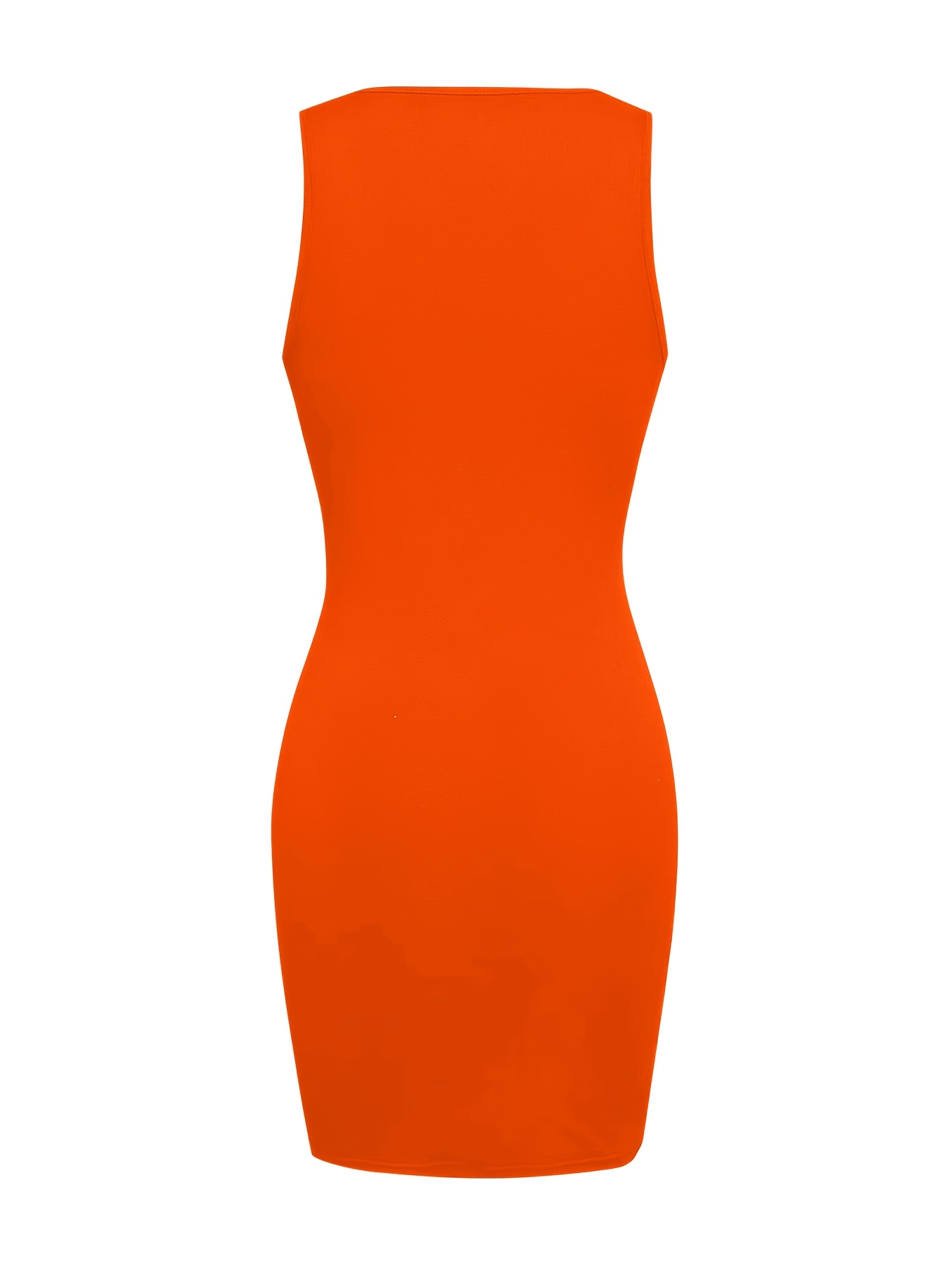 Women's Sleeveless Round Neck Mini Dress - Solid Color Stretchy, Machine Washable, All-Season Versatile Casual to Formal Wear, Dress Mini, Construction