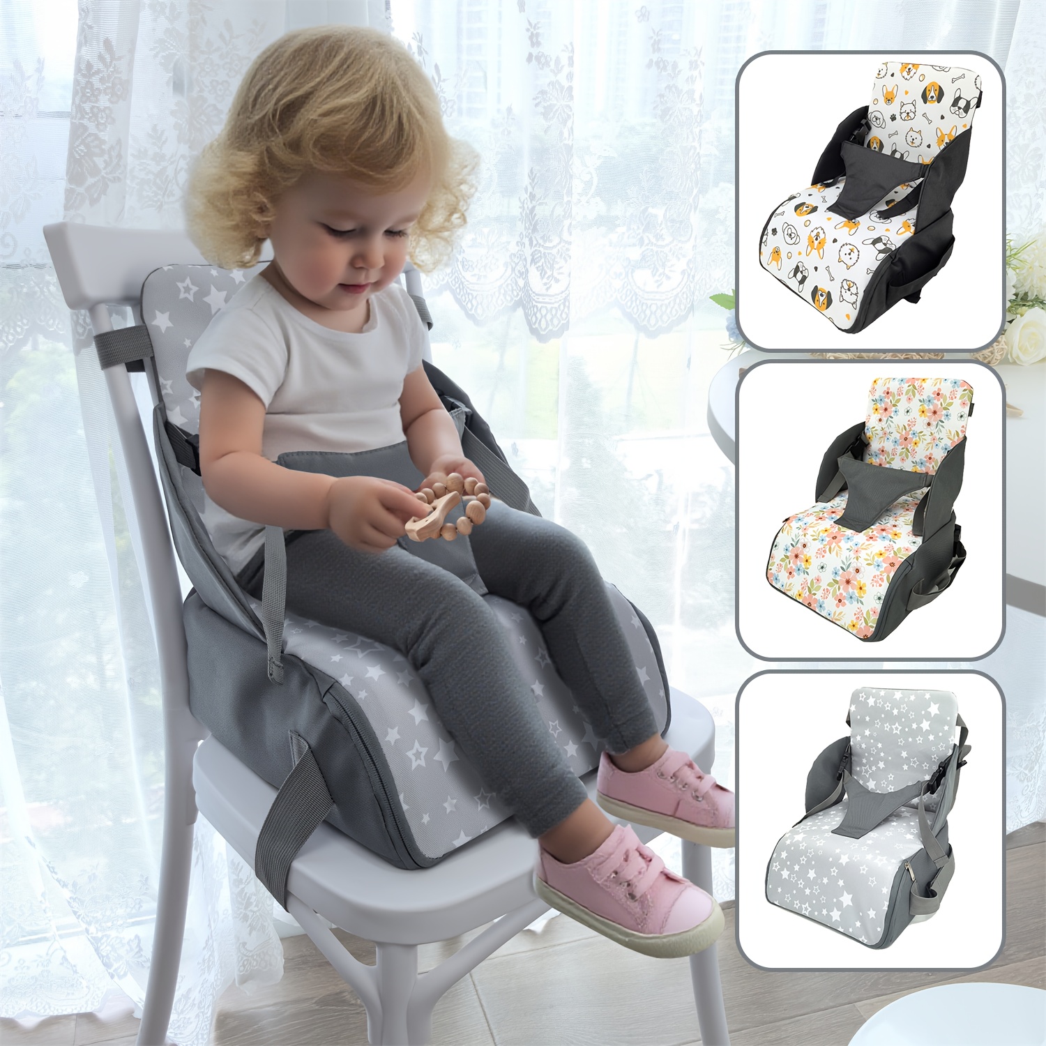 2 Pack Extra Large High Chair Covers - Gray Waterproof Dining Chair Protectors For Baby Toddler Infant Replacement Booster Seat Covers For Home Kitchen Use Perfect For Mealtime Feeding Messy Play