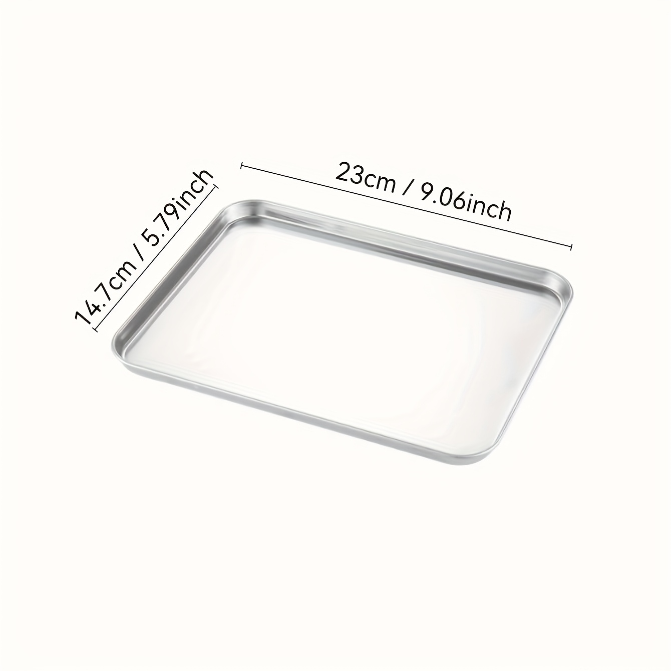 Image of 2pcs/1pc Stainless Steel Tray, Metal Dessert Plate, Cake Plate, Tray Suitable For Serving Bread, Cocktails, And Cakes