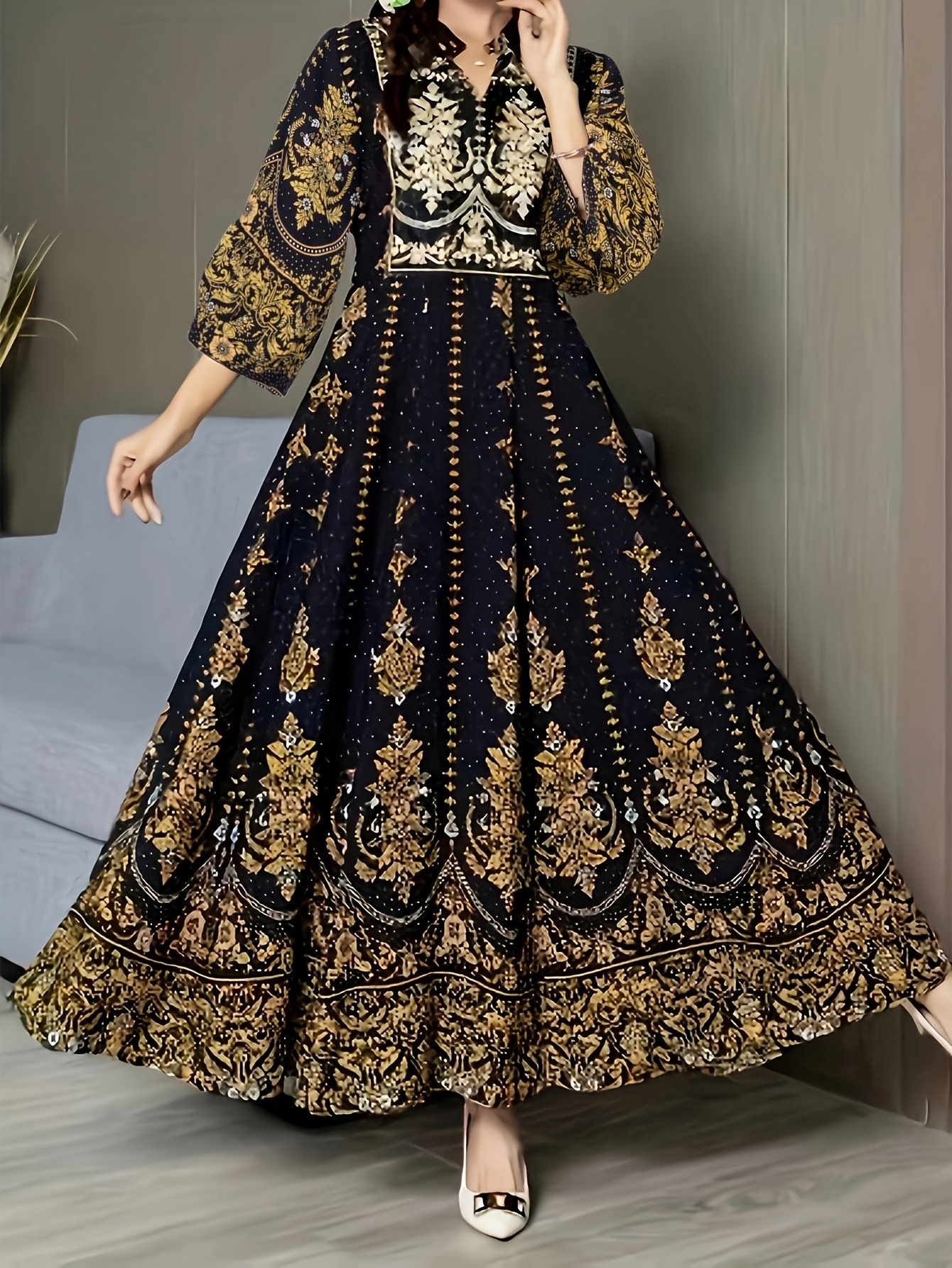 Fuuu ♡♡♡ 　Tie Front Embroidery Dress Tie Front Embroidery Dress