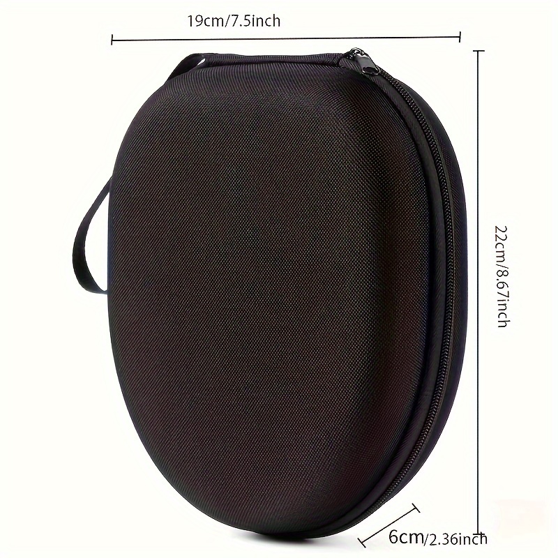 Image of Black Protective Case, Thick, Shockproof, Pressure-resistant, Hard Shell, Suitable For Storing Wireless Earphones And Portable Carrying Bags, Over-ear Wireless Headphones