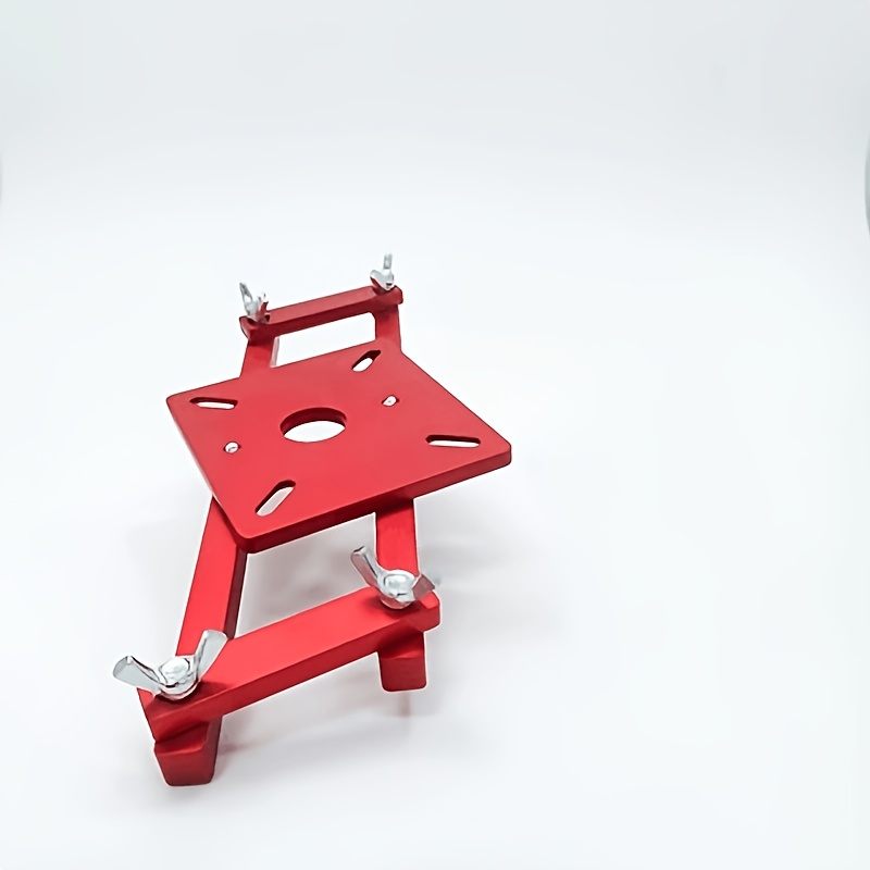 TEMU Red 2-in-1 Invisible Fastener Grooving Buckle Slot Bracket, Suitable For Cabinet Furniture Installation Woodworking Grooving Jig, Used For