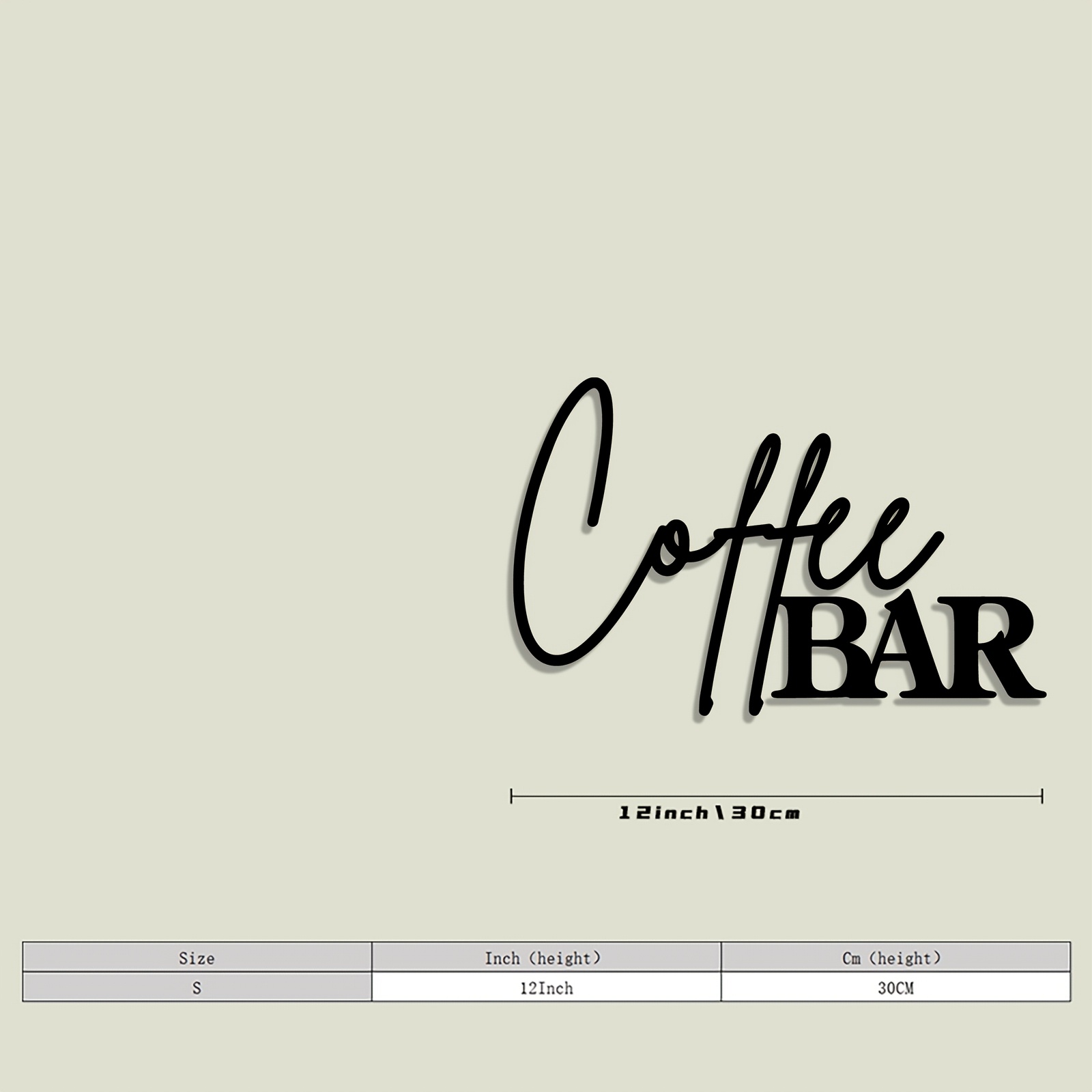 TEMU 1pc Panneau Métallique Vintage pour Bar à Café - Style Cursif, Art Mural avec Perforations, Parfait pour Décoration de Ferme, Cadeaux de Noël