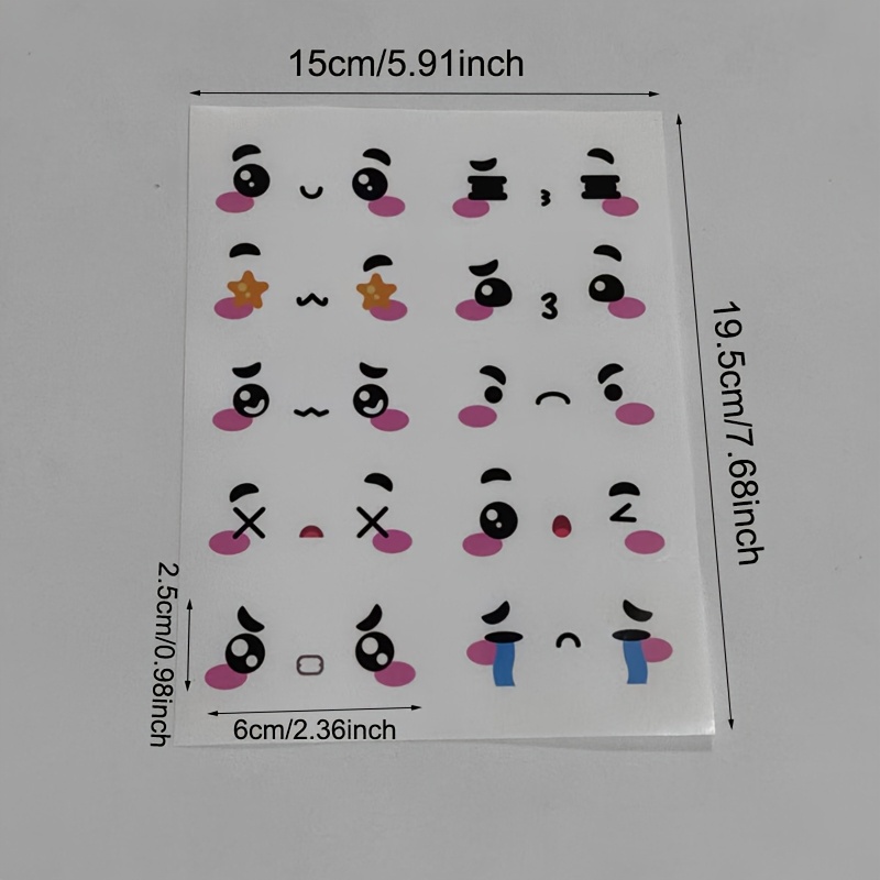 108pcs/72pcs/36pcs cute expression stickers can be affixed to water cups, books and home appliances decoration stickers, mobile phone tables and chairs stickers, to send friends and family birthday gifts, big size sticker 20pcs/30pcs/40pcs/60pcs/80pcs