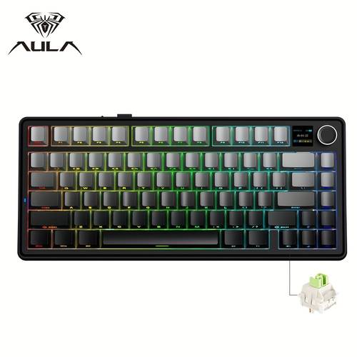 Artikelbild f75 max pad mechanische tastatur, 75% kabellose hot-swappable gaming-tastatur mit fünf schichten pads knöpfen, bluetooth/2.4ghz/usb-c, rgb