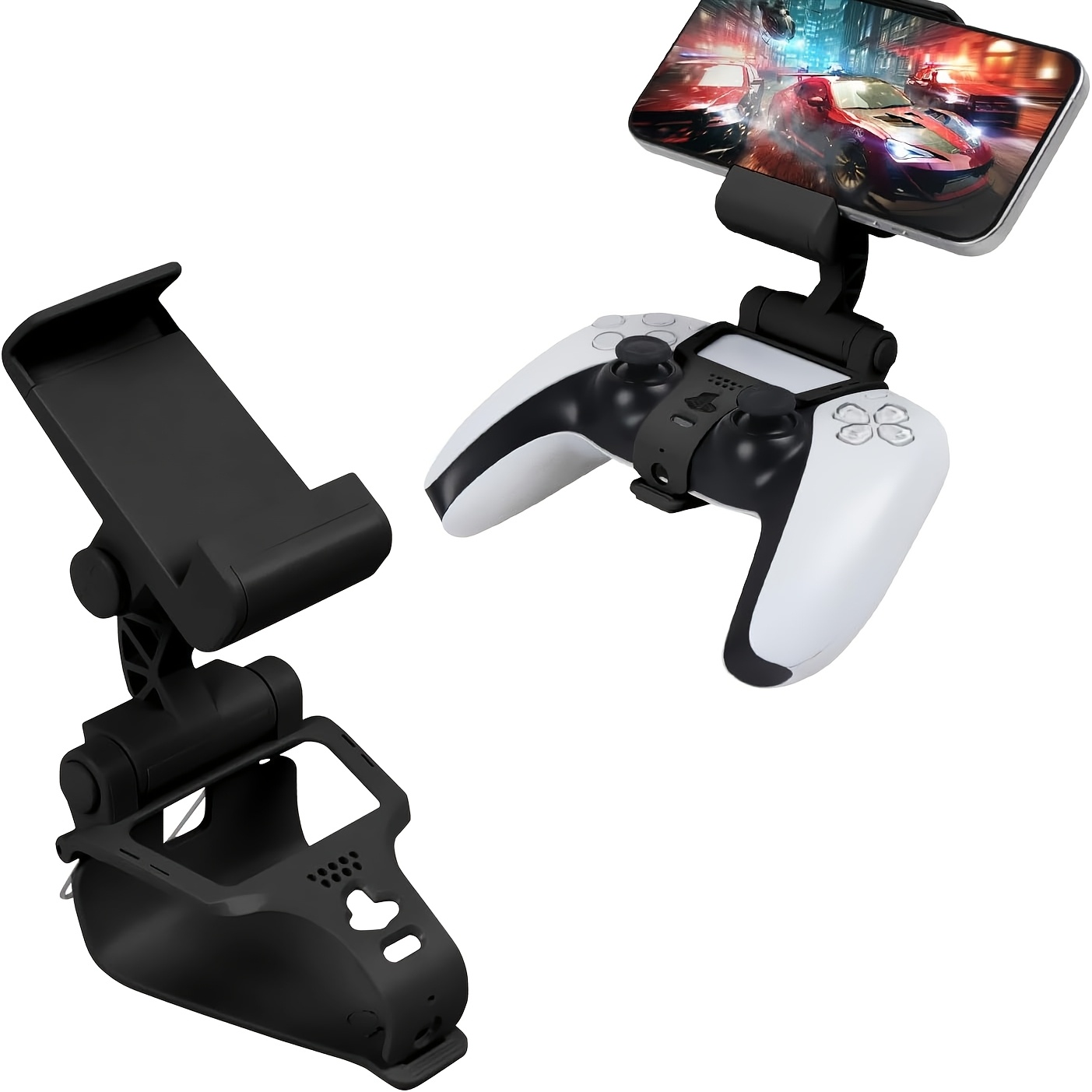Image of Phone Mount Holder For Ps5 Controller, Adjustable Mobile Gaming Clip Compatible With Playstation 5