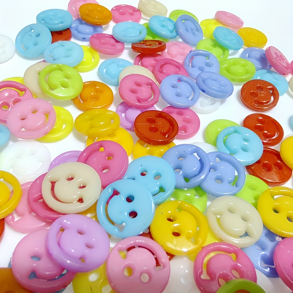 

Colorful Smile Face Plastic Buttons, 0.47" Mixed Colors, Diy Sewing & Craft Accessories, Piece Of 50