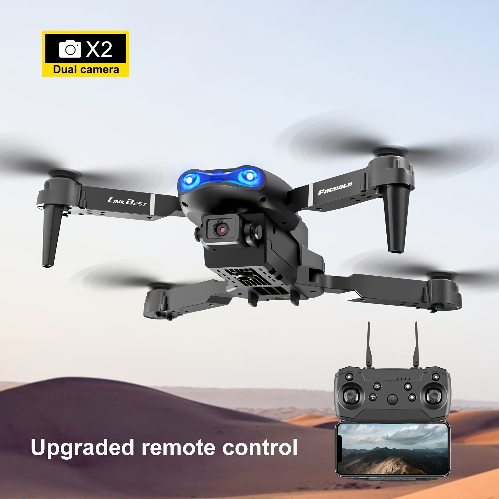 ["Material Novo e Atualizado"] Drone E99 com Câmara Dupla, Corpo Leve de 92G 5