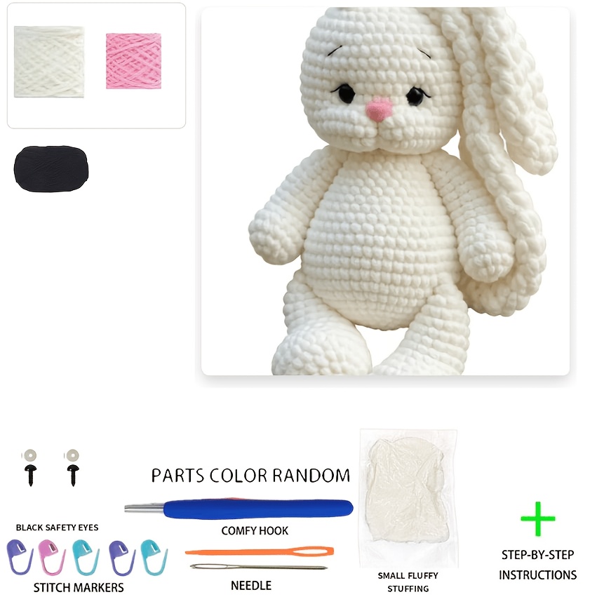TEMU Kit de Crochet - Ensemble de Crochet pour Débutants - Kit , Inclut les Matériaux et des Instructions Illustrées Étape par Étape