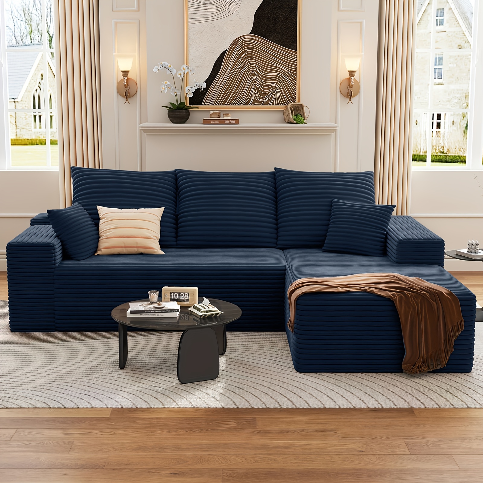 94.1" CONTEMPORARY MODULAR L-SHAPED CLOUD SOFA SET FOR LOUNGE - Plush Cushions, Design, Easy Assembly for Spacious Areas - Ideal for Living Rooms And Flats - Minimalist Aesthetic, Lightweight Furnishings, Home Decor 8 94.1" CONTEMPORARY MODULAR L-SHAPED CLOUD SOFA SET FOR LOUNGE - Plush Cushions, Design, Easy Assembly for Spacious Areas - Ideal for Living Rooms And Flats - Minimalist Aesthetic, Lightweight Furnishings, Home Decor - Image 8