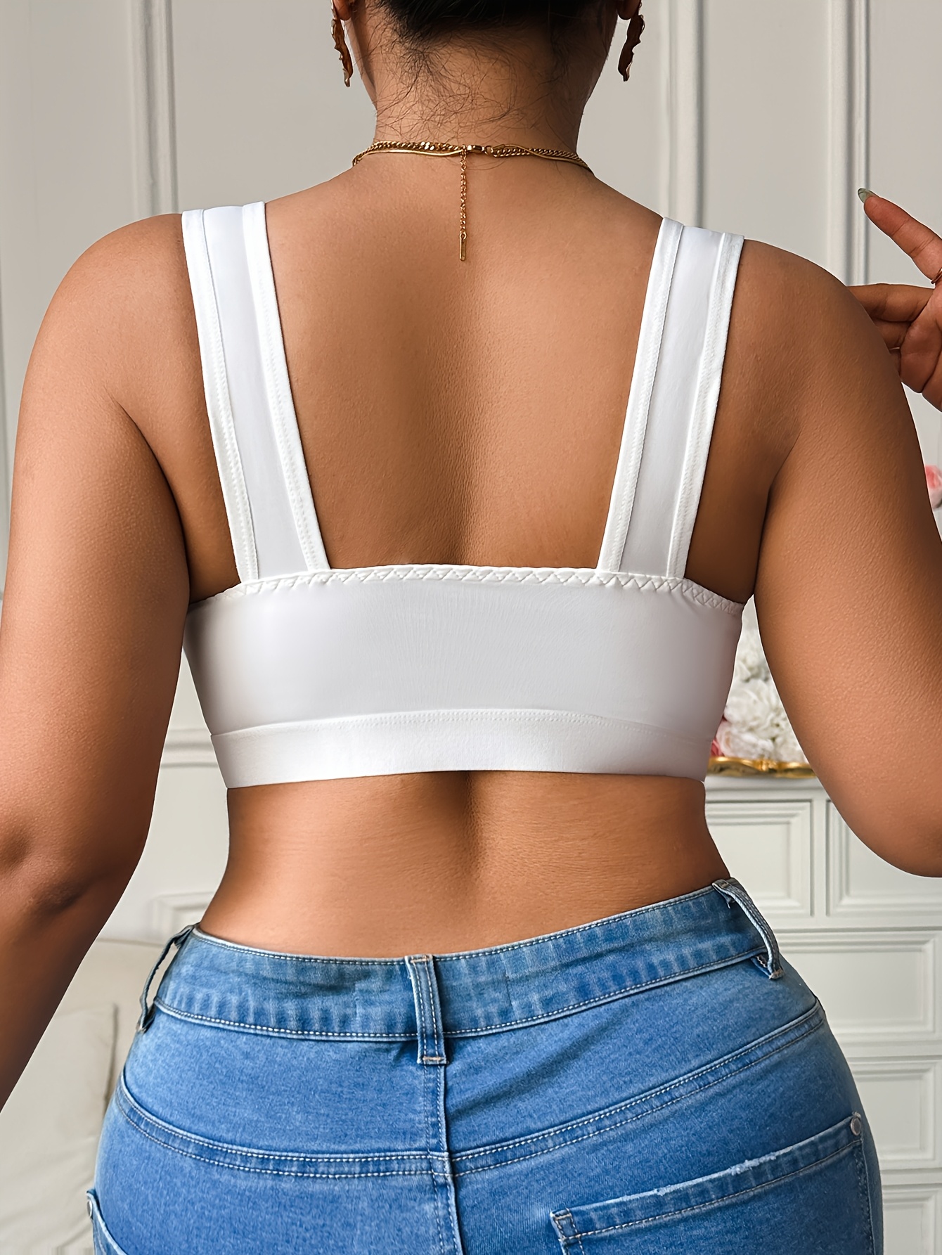 Comfortable Plus-size Bra | A European and American Style with Large Front Buttons, Breathable, and Pleated