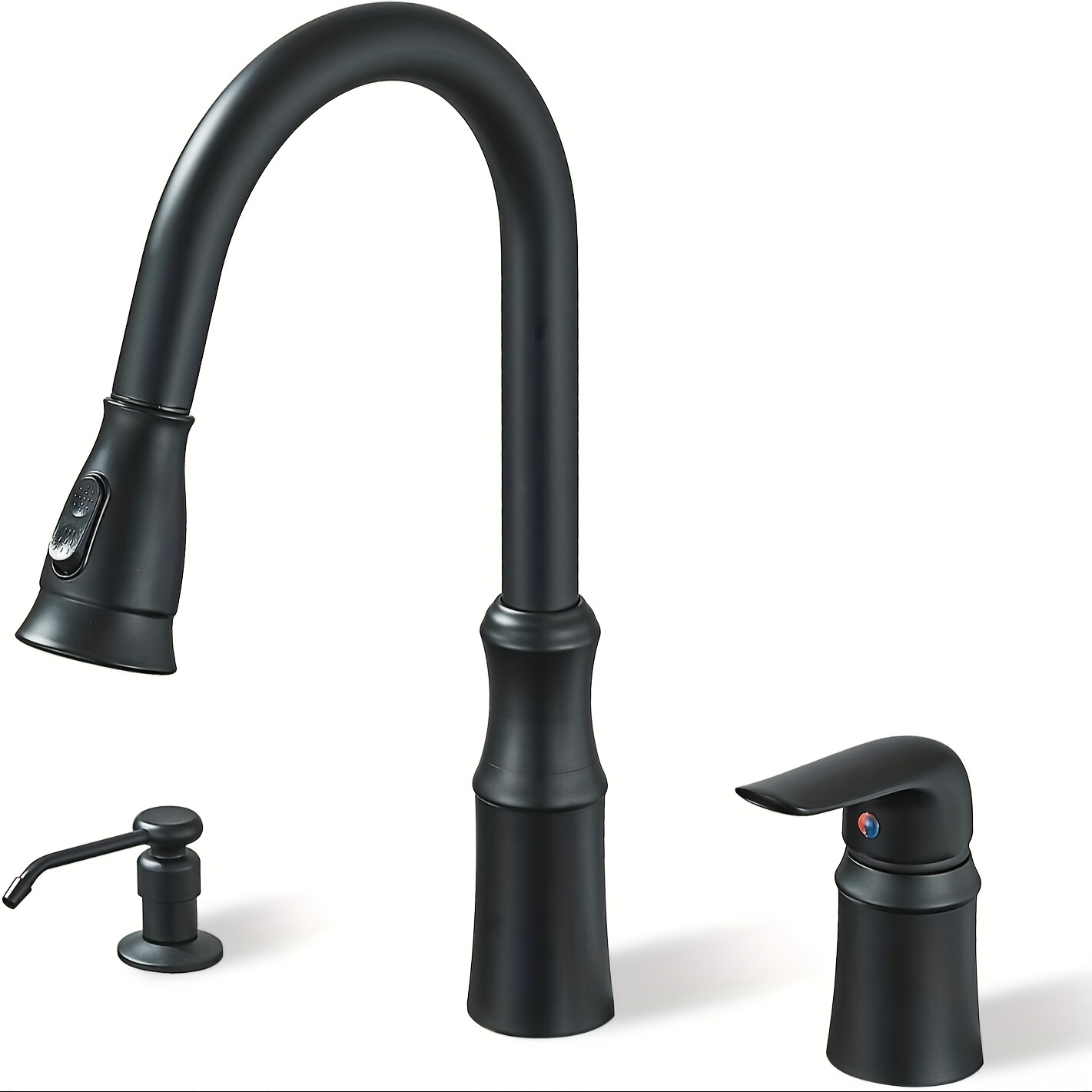 

1pc Faucet For , 304 , 2 Arc Out Faucet 2 , 360° Telescopic Nozzle, Dispenser And 2 Hoses,