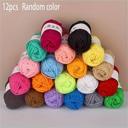 vibrant yarn 12 24pcs high quality knitting yarn essential supplies for knitting crochet diy handcrafts durable craft yarn ideal for creative weaving diy christmas decorations sock stuffing crafts amigurumi jewelry making