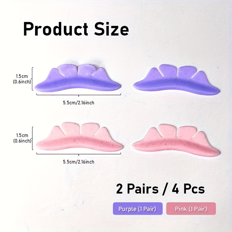 E-shop 2 Größen Schmetterling Untere Augenpflaster Wimpern Perms Curler Lift Pads Wimpern Perm Pads Stäbe für Lash Lift Silikon für Wimpern Make- Tool