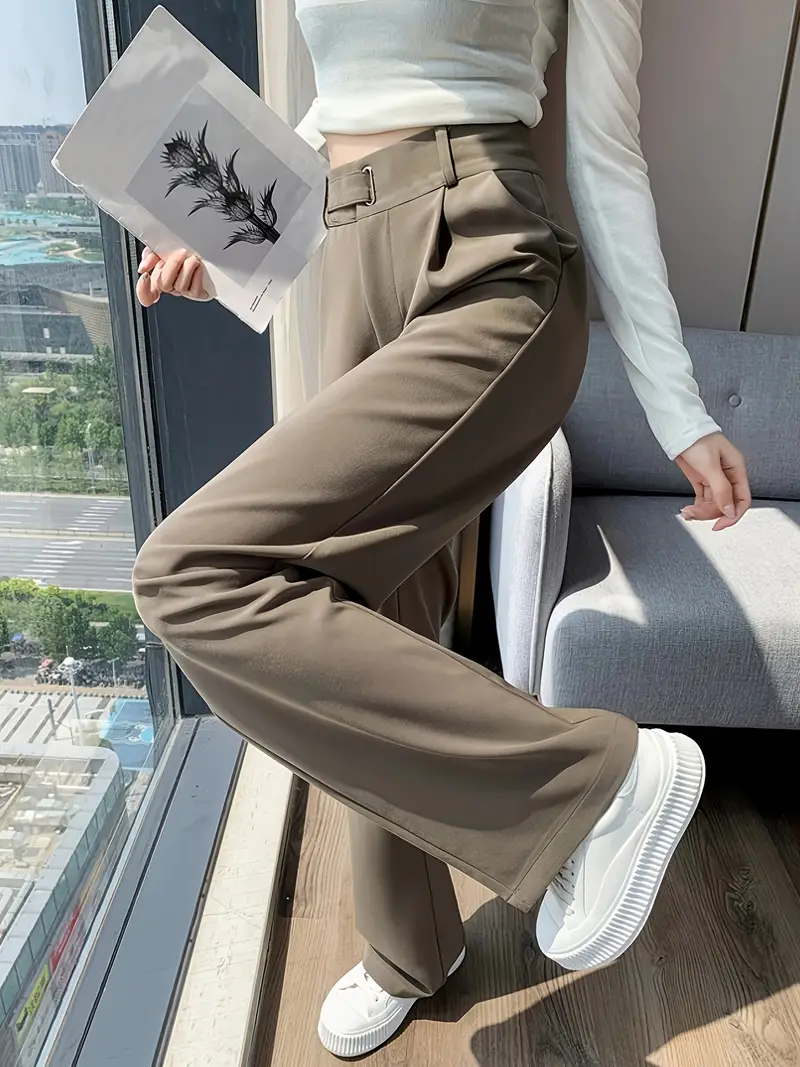 high waisted dress pants with belt Amazon.com: HGps8w Women's High Waisted Suit Pants with Belt Classic Fit Solid Color Straight Leg Business Work Office Dress Trousers : Clothing, Shoes & Jewelry