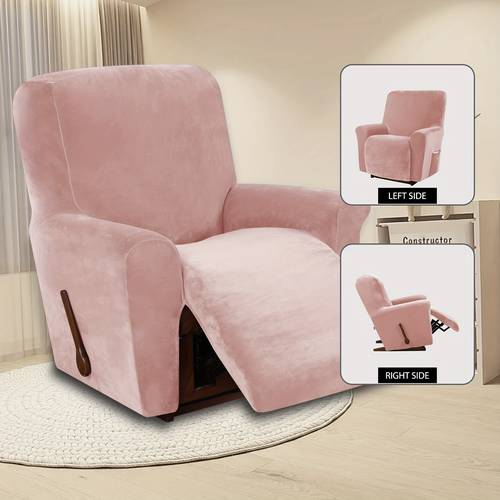 stretch full cover silvery fox velvet recliner chair cover modern simple solid color rocking chair cover multifunctional sofa cover integrated protective cover