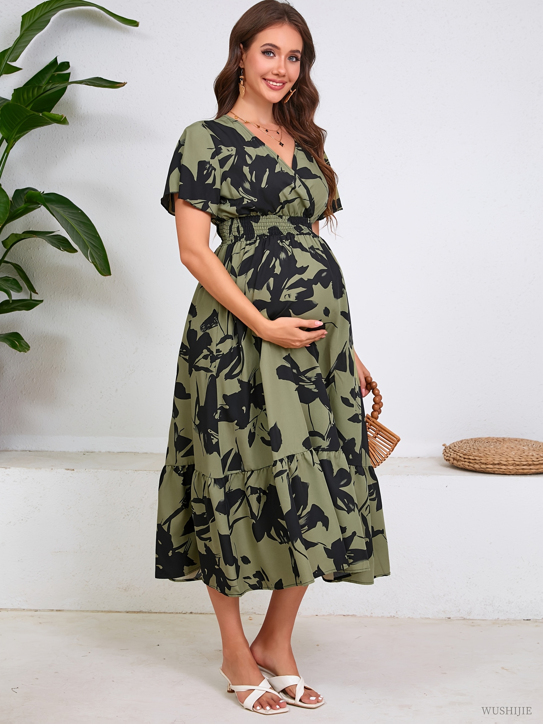 Pregnancy Clothes Plus Size Maternity Dresses Canada Royal Blue Maternity  Wrap Gown, Baby Shower Dress, Pregnant