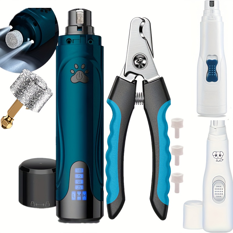 aneros helix syn v vibrating silicone prostate massager pet nail grinder and clipper sensor, 2 in 1 nail trimmer for dogs and cats,  quiet and low vibration electric nail grinder, usb-c rechargeable grooming  pet nail trimmer, fits small, medium and