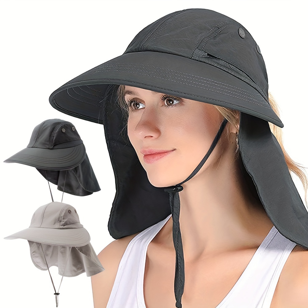 Women Summer Ponytail Sun Hat Adjustable Wide Brim Uv - Temu
