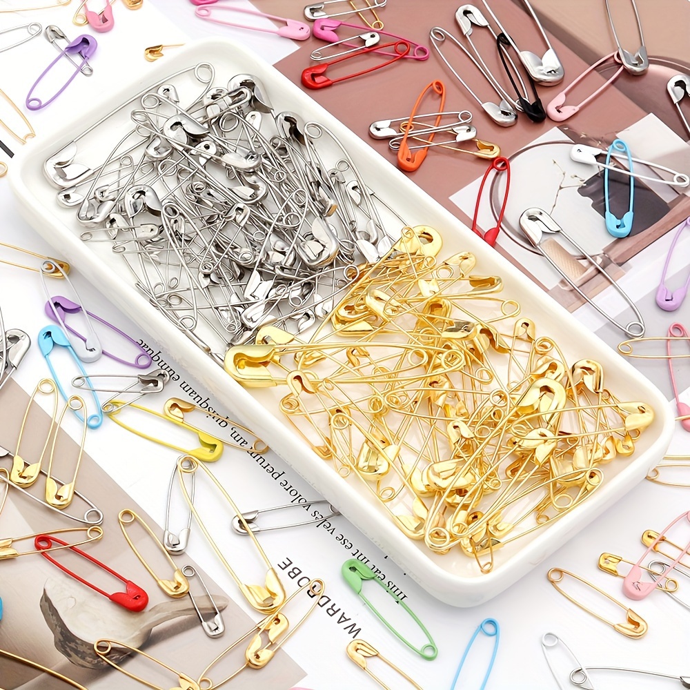 

100pcs Mixed Color 30mm Iron Safety Pin Handmade Art Materials