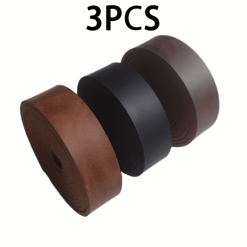 TEMU A Set Of 3 Pieces Of Faux Leather Made From Faux Leather, Available In Measuring 2.5*200cm, Suitable For Faux Leather Crafts Such As Belt Molds,