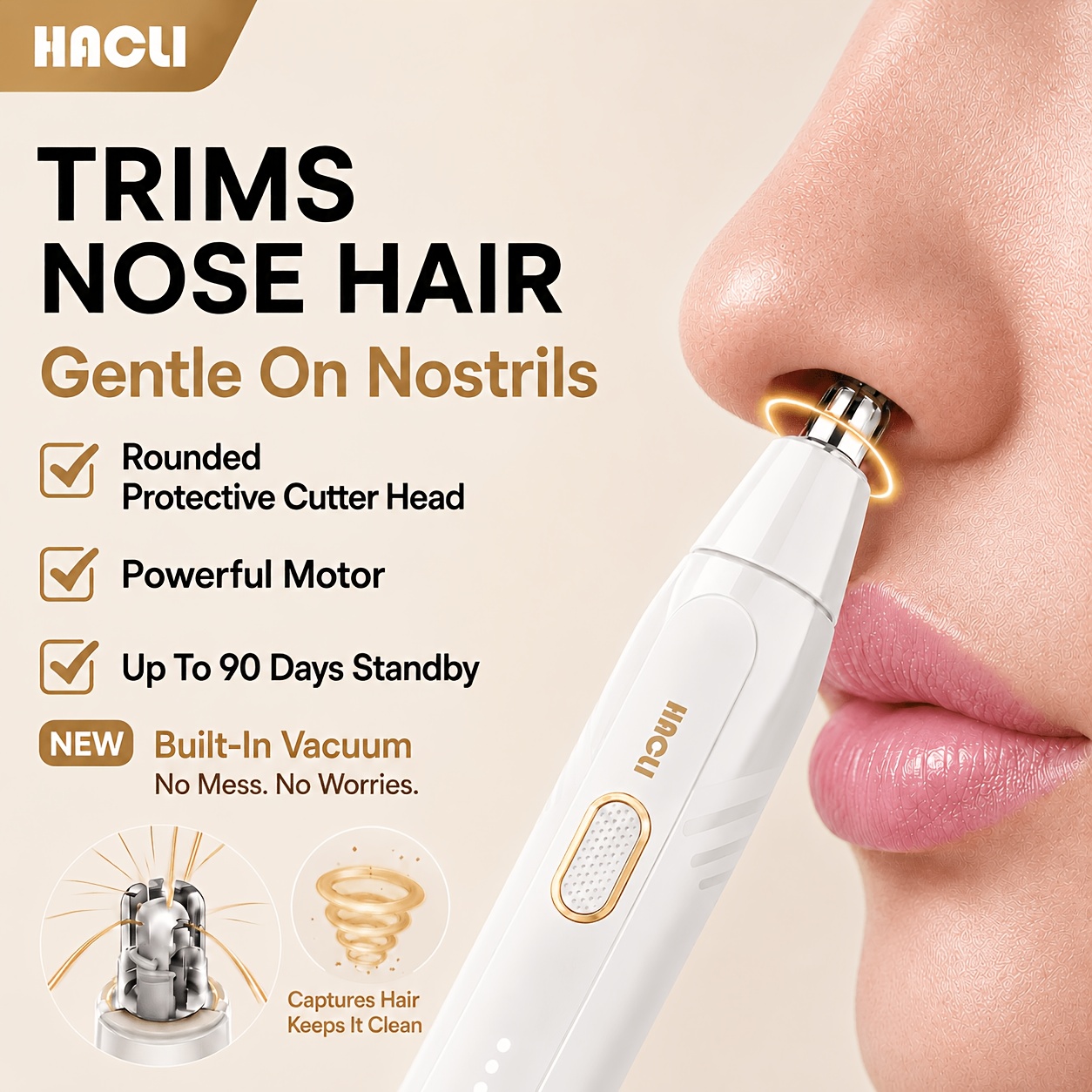 Electric Nose & Ear Hair Trimmer For , Eyebrow & Facial Hair Remover, Usb Rechargeable 600mah Battery, Portable Grooming Kit For Travel, Dates & Holiday Gift