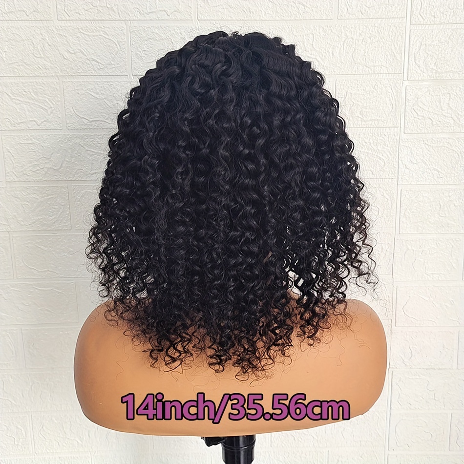 150 Density Short Deep Curly Bob Cut Wig Glueless Natural Temu